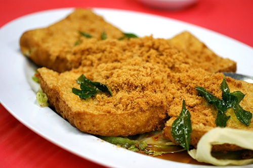 Deep-fried tofu with pork floss